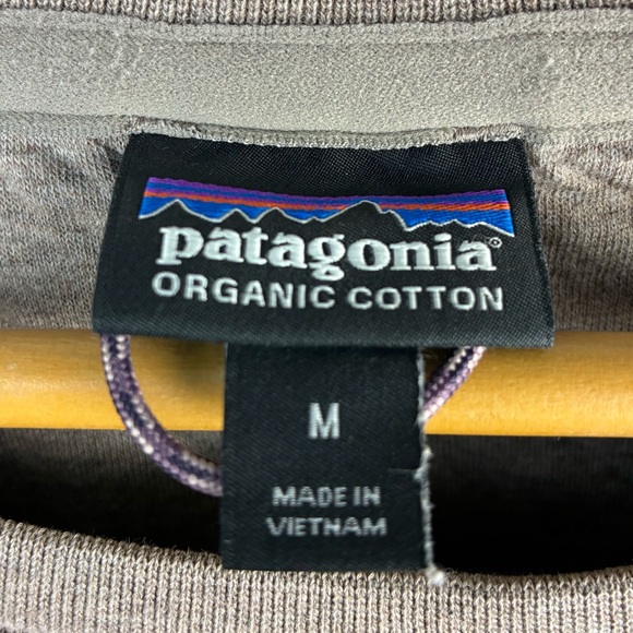Patagonia light brown Women's Organic Cotton Quilt Crewneck sweatshirt size Med - Picture 6 of 9